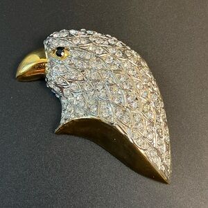 Gold and Silver Eagle Brooch